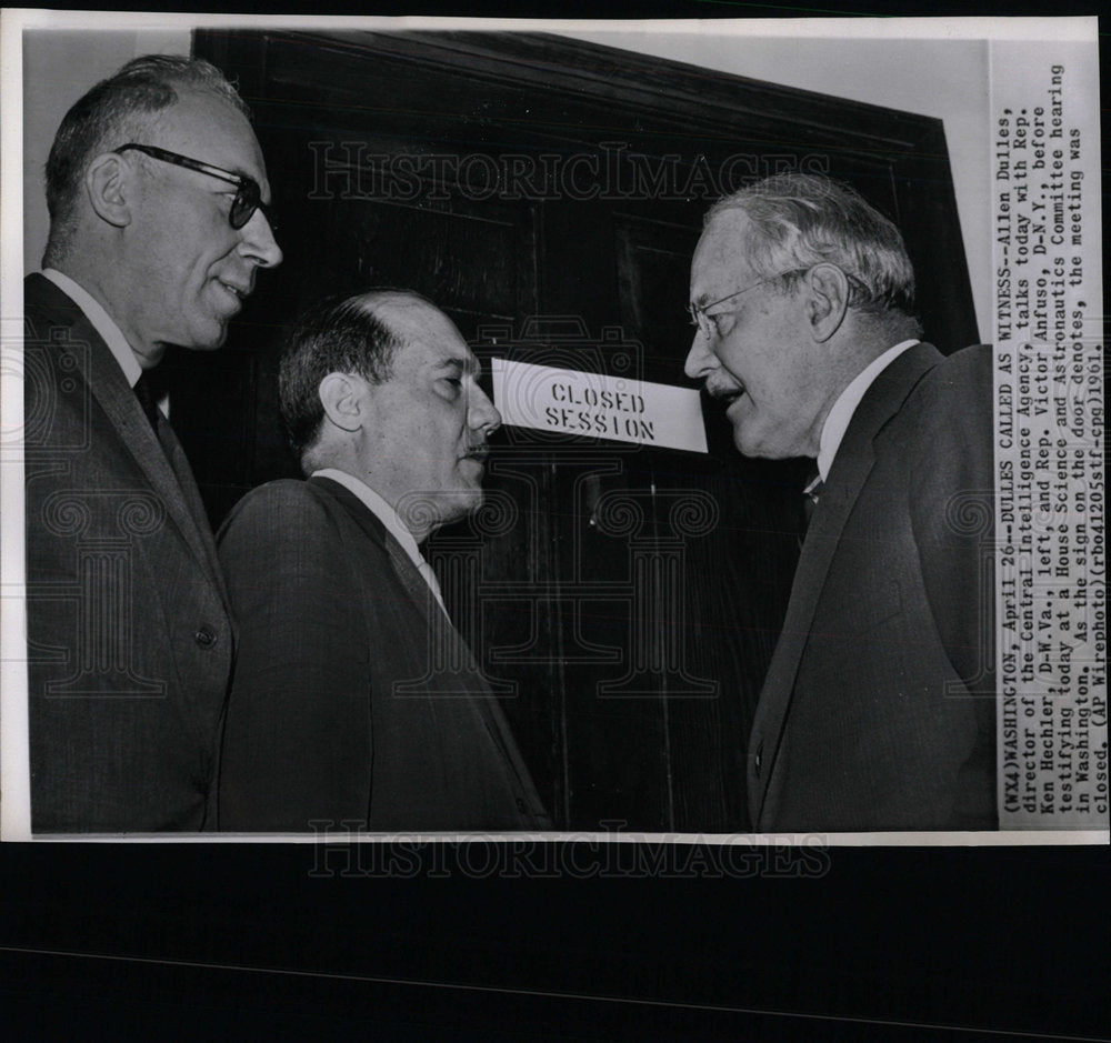 1961 Press Photo Allen Dulles, CIA Chief - Historic Images