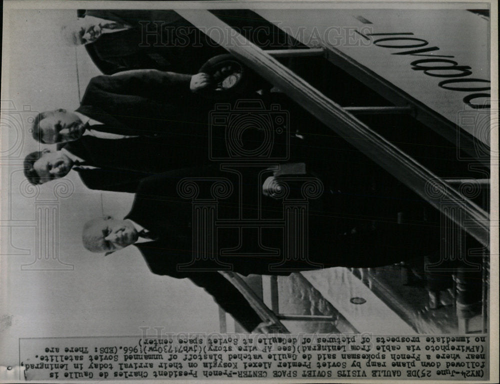1966 Press Photo Pres. Charles De Gaulle Alexei Kosygin - Historic Images