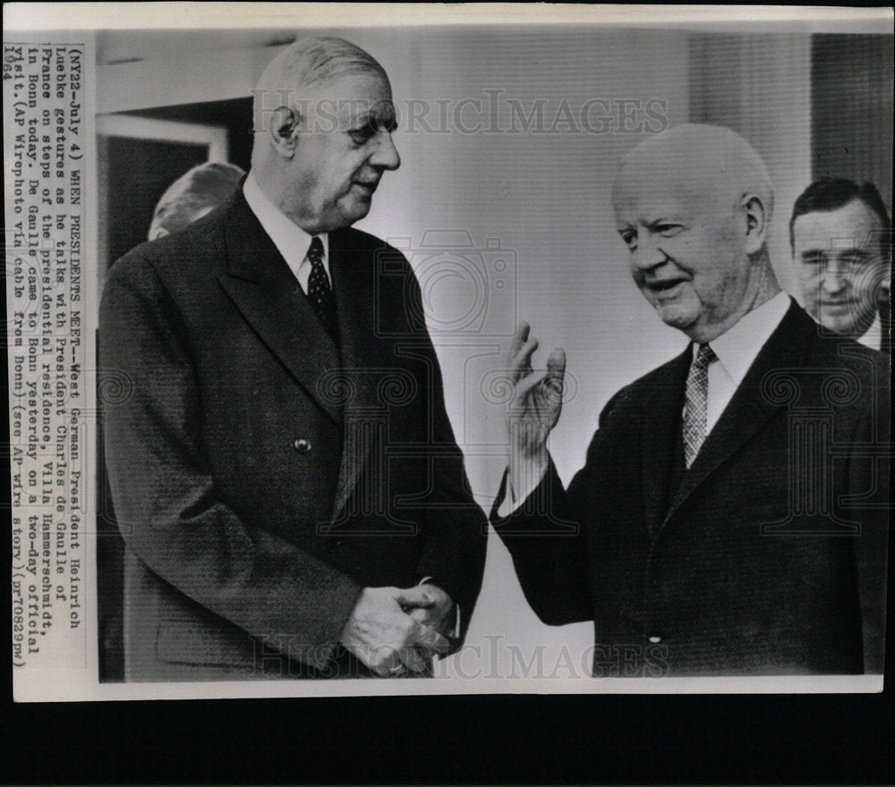 1964 Press Photo When Presidents meet - Historic Images