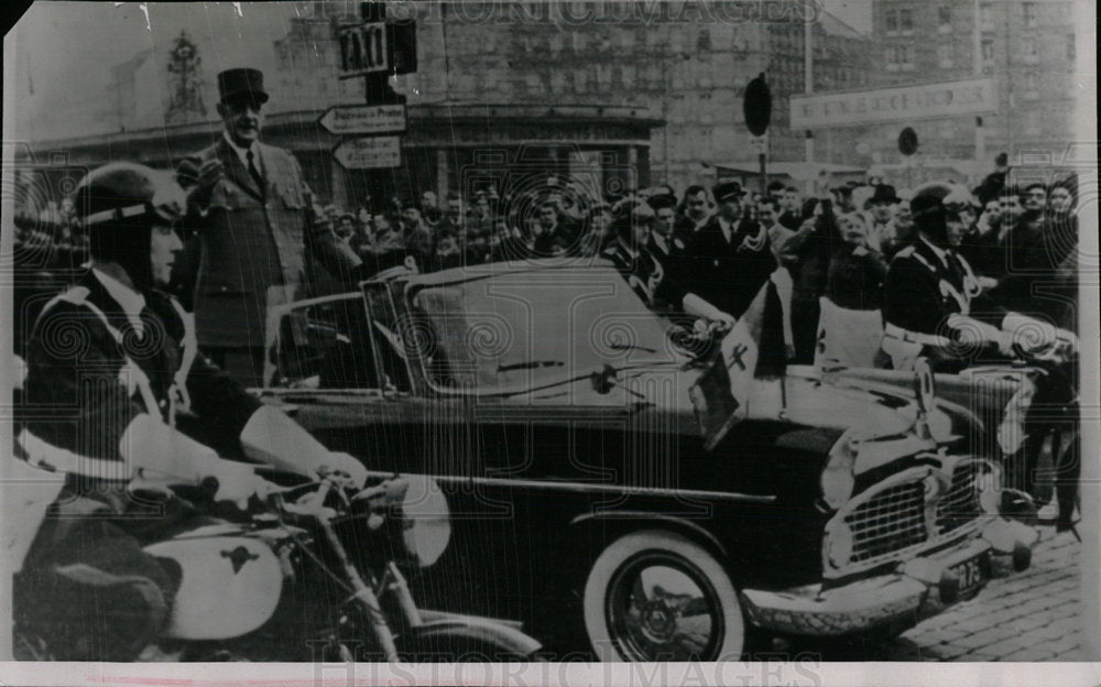 1964 Press Photo Charles de Gaulle in Strasbourg - Historic Images