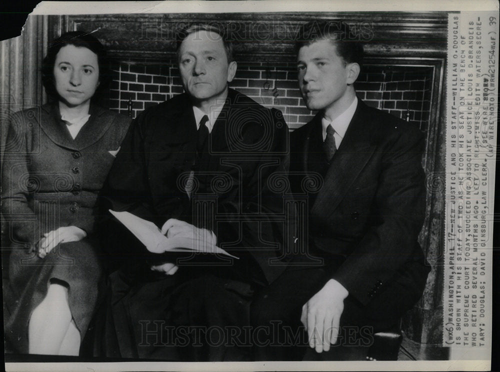 1939 Press Photo William O. Douglas Associate Justice - Historic Images