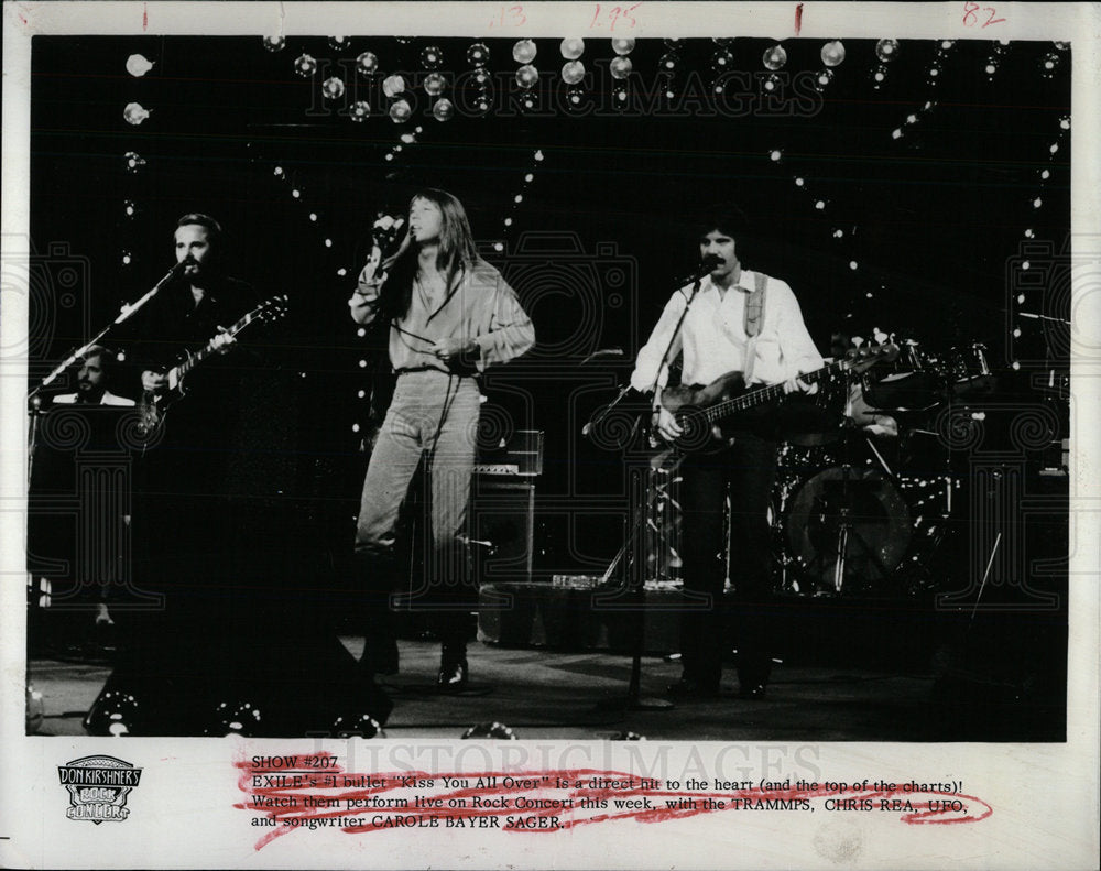 1986 Press Photo Rock Pop Group Exile - Historic Images