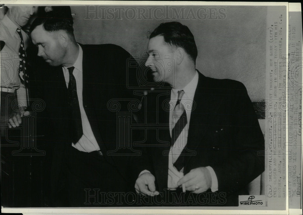 1937 Press Photo Roy Garr Jack Brother Court Eye Head  - Historic Images