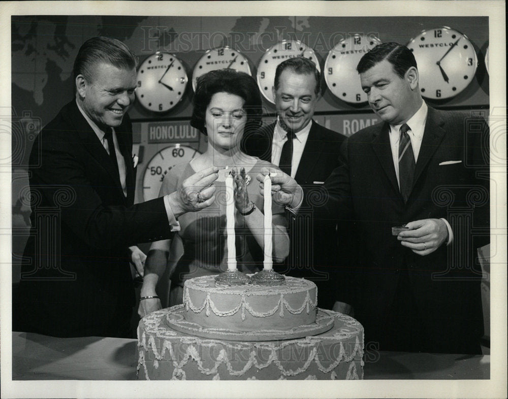 1963 Press Photo Hugh Downs Anniversary NBC-TV Big Day - Historic Images