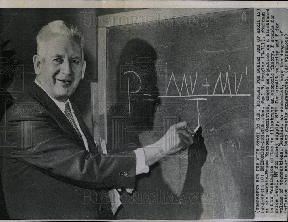 1959 Press Photo Sen. Paul Dauglas - Historic Images
