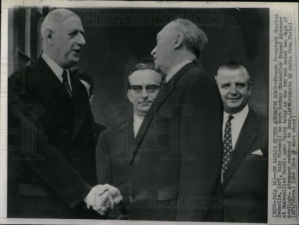 1960 Press Photo French President Charles DeGaulle - Historic Images