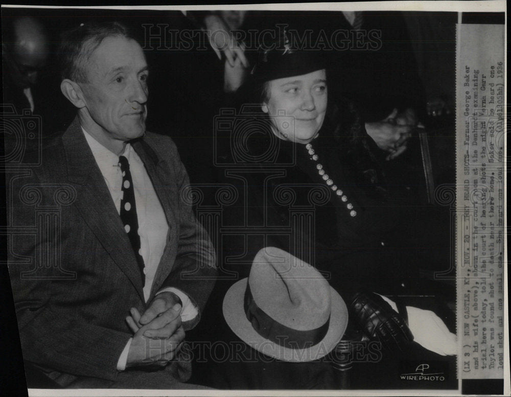 1936 Press Photo Father George Baker with Wife - Historic Images