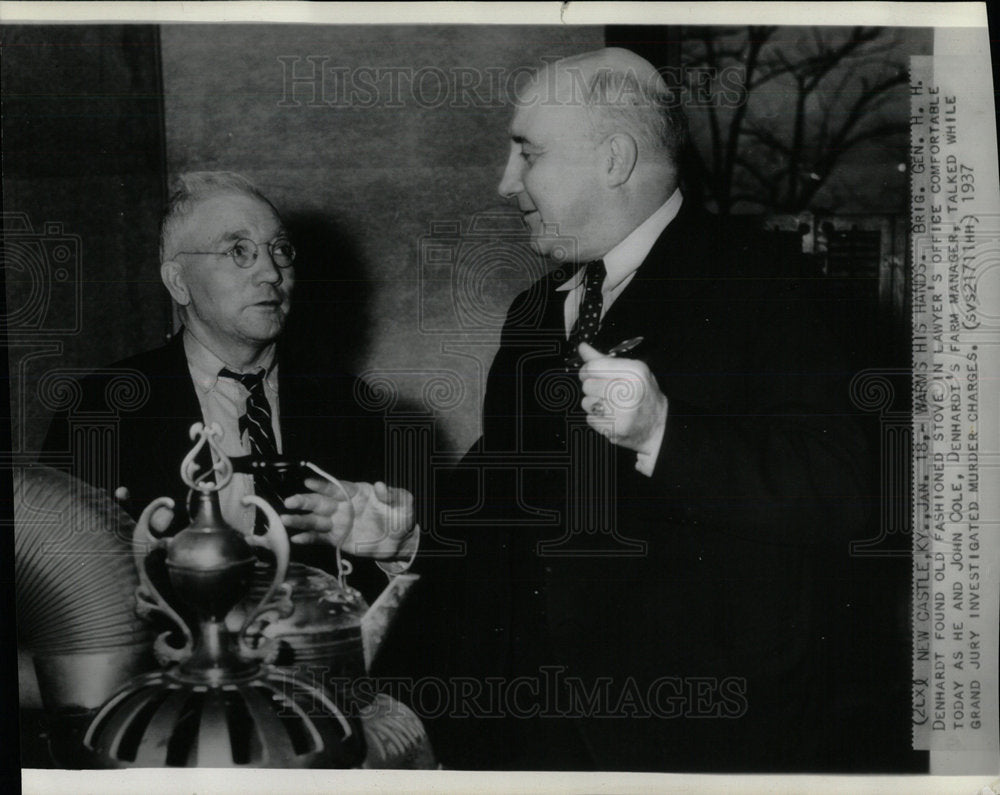 1937 Press Photo Denhart Lawyer John Cole Fashioned  - Historic Images