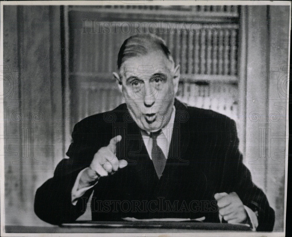 1961 Press Photo President Charles De Gaulle - Historic Images