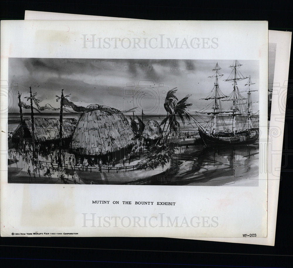 1965 Press Photo Mutiny on the Bounty Exhibit  - Historic Images