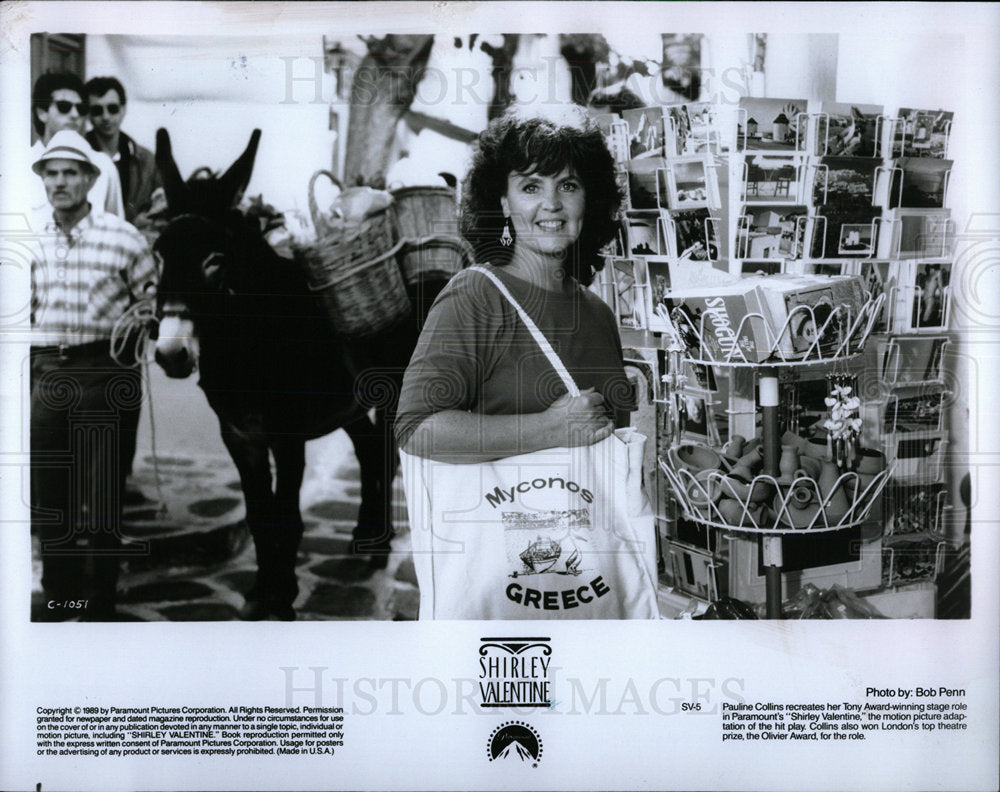 1989 Press Photo Pauline Collins Shirley Valentine Tony - Historic Images