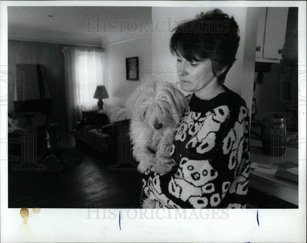 1993 Press Photo Homeowner Margo Kaminski  Detroit - Historic Images