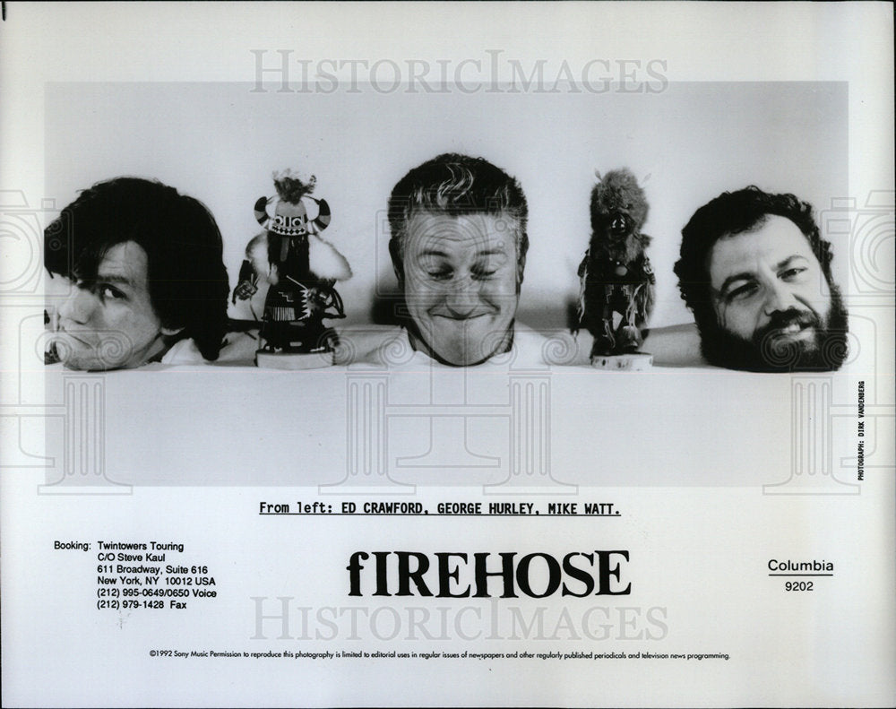 1992 Press Photo Firehose American Rock Band Musicians - Historic Images