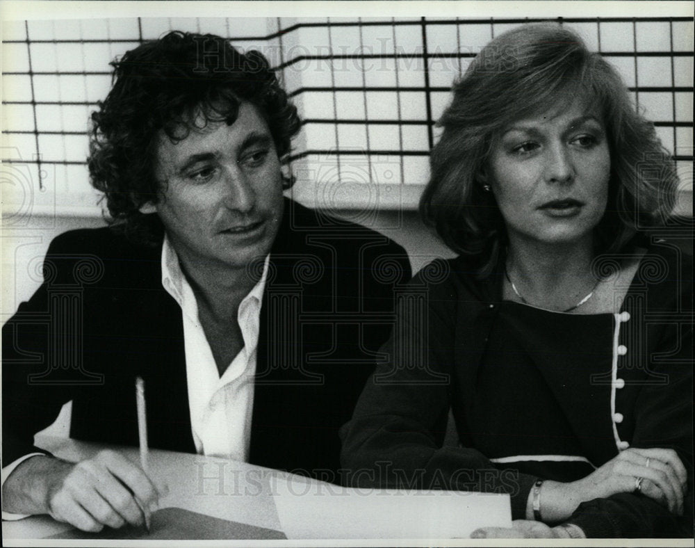 1981 Press Photo Jessica Savitch David Fanning anchor  - Historic Images