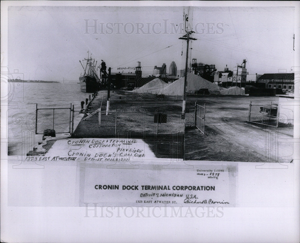 1963 Press Photo Cronin Dock Terminal Corp Detroit Mich - Historic Images