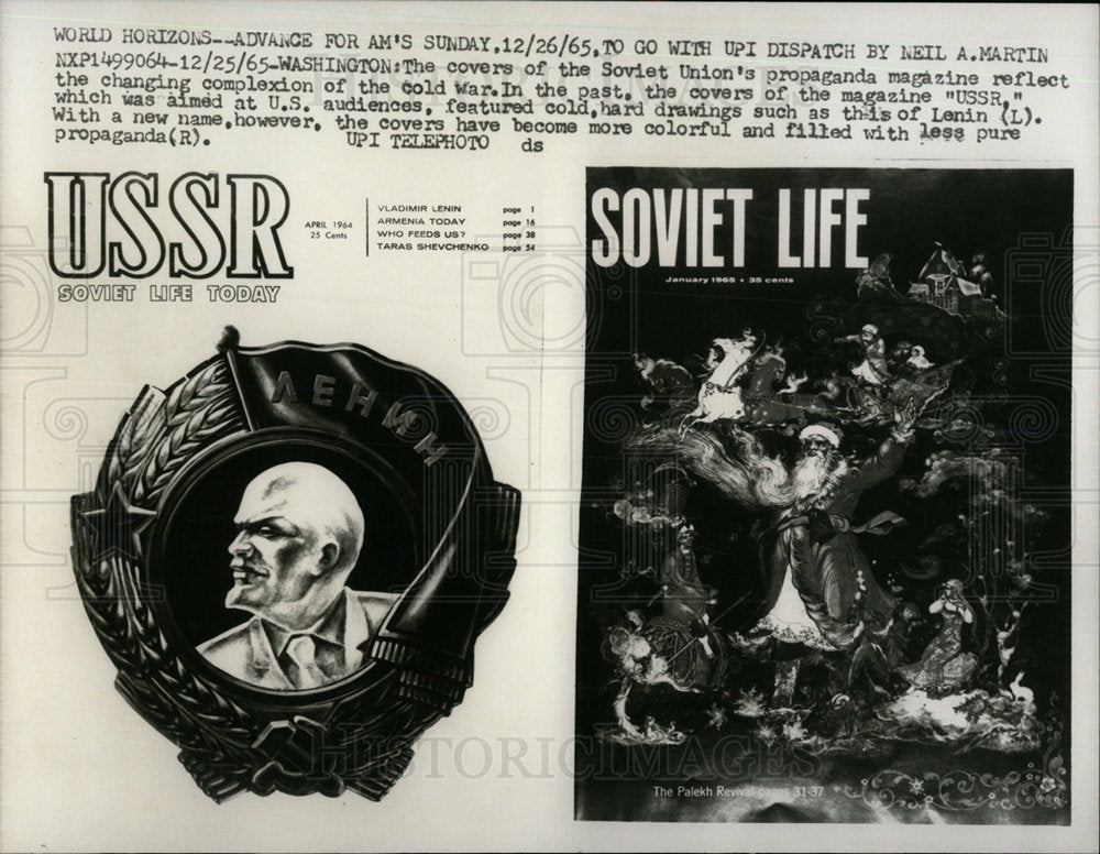 1965 Press Photo Soviet Union Propaganda Magazine - Historic Images