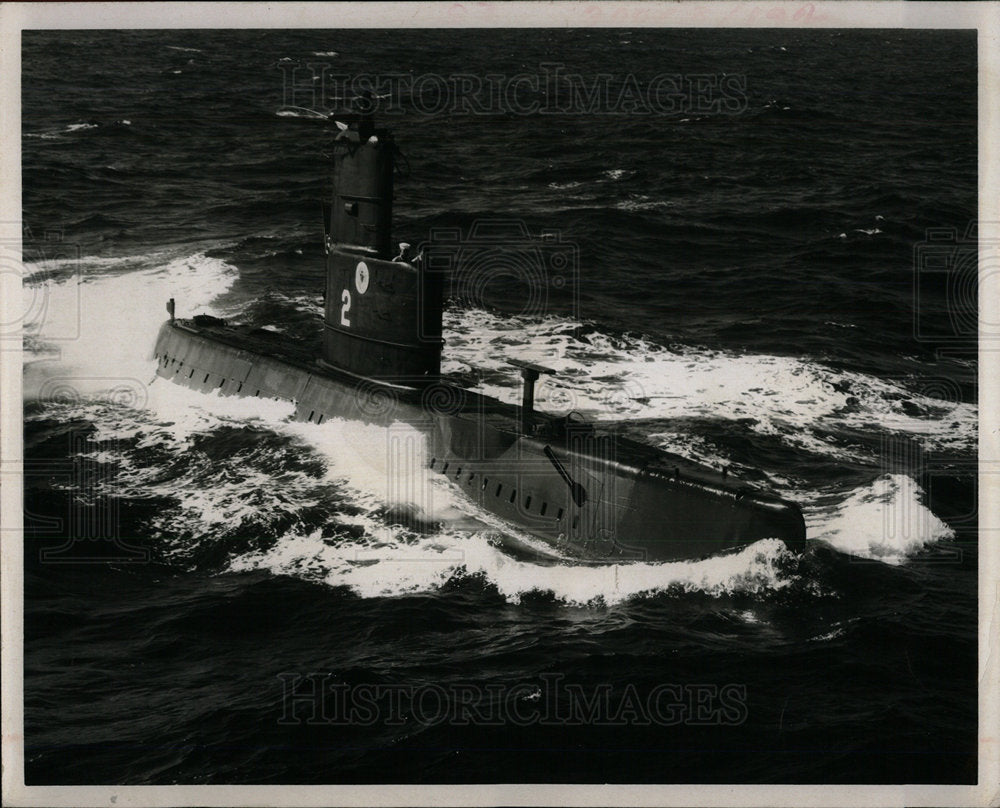1972 Press Photo USS Marlin Submarine Tampa Bay Peters - Historic Images