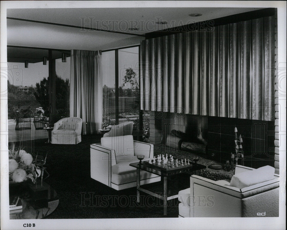 1968 Press Photo Living Room Steel Furniture - Historic Images