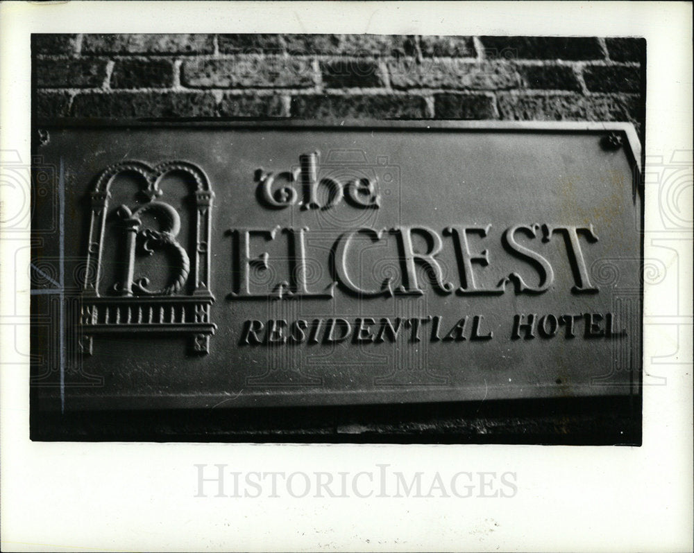 1981 Press Photo Belcrest Hotel Cass Avenue Detroit - Historic Images