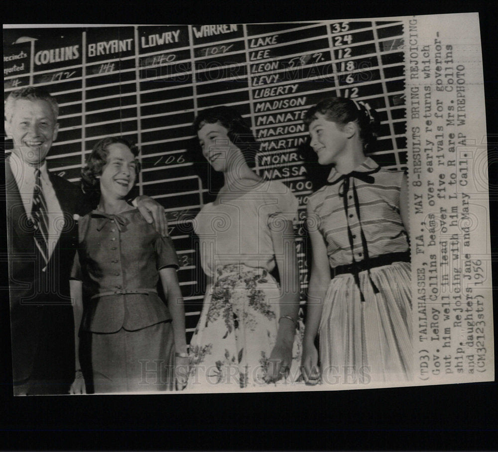1956 Press Photo Le Roy Collins Governor Politics Mich - Historic Images