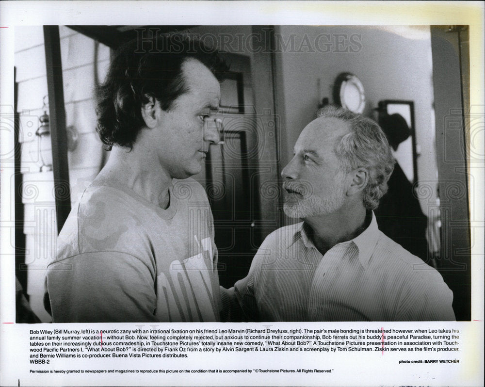1991 Press Photo Bill Murray Richard Dreyfuss Actors - Historic Images
