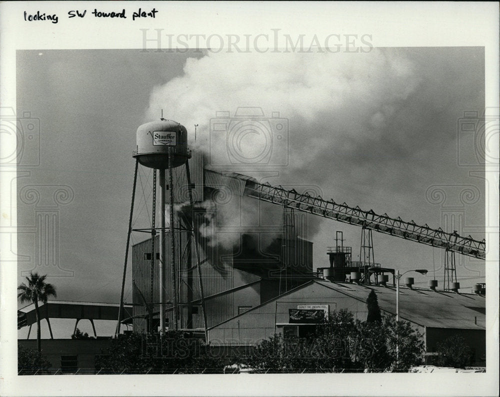 1980 Press Photo Stauffer Chemical Company Plant - Historic Images