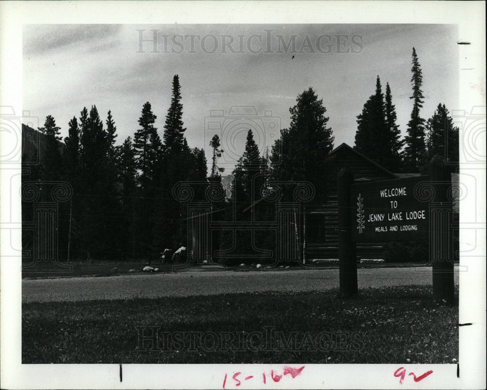 1985 Press Photo Trenton National Park Jenny Lake Lodge - Historic Images