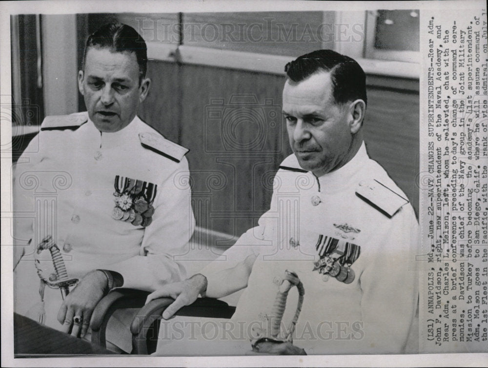 1960 Press Photo John Davidson Naval Academy Melson  - Historic Images