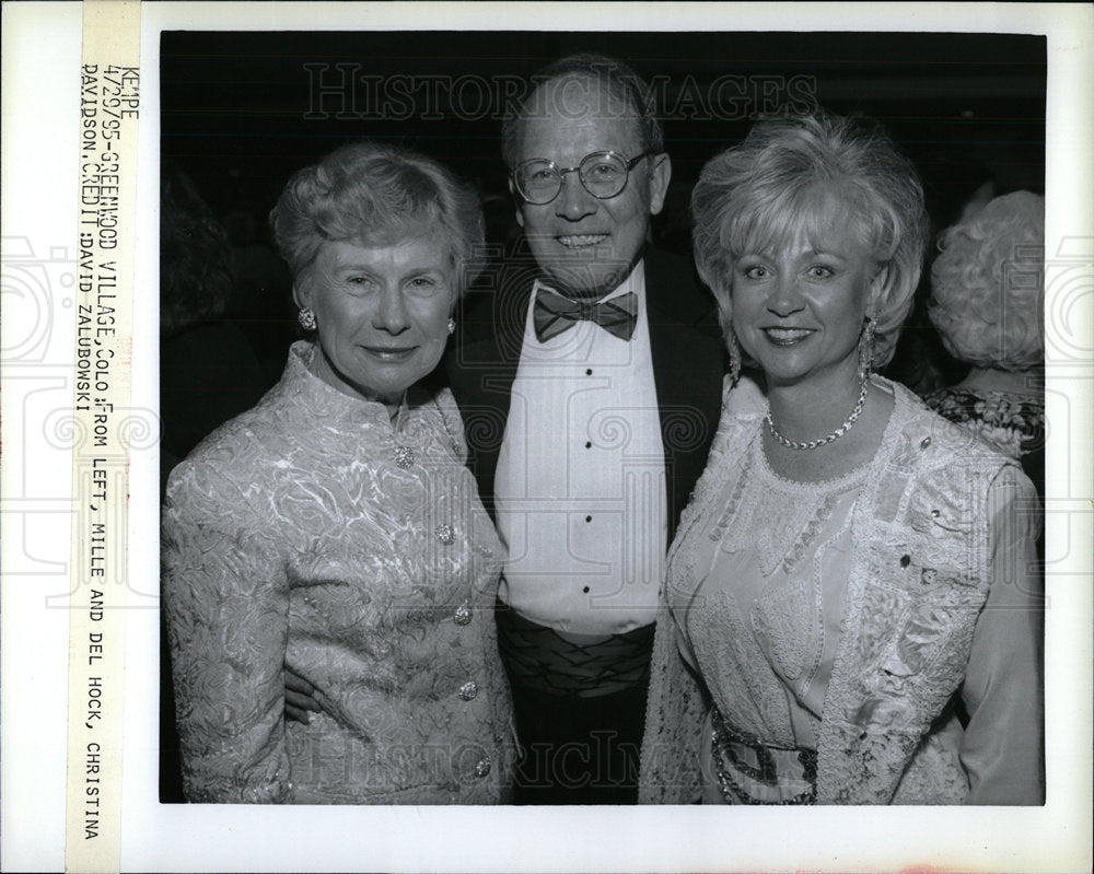 1995 Press Photo Millie and Del Hock, Kristina Davidson - Historic Images