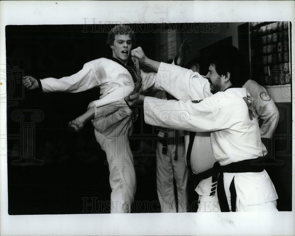 1986 Press Photo Robert Horvath Kim Karate Detroit Belt - Historic Images