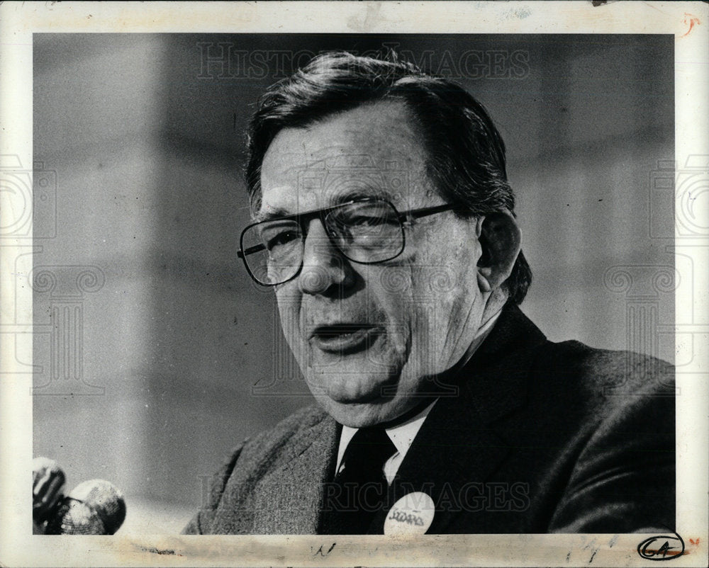 1982 Press Photo Lane Kirkland (Labor Leader)  - Historic Images