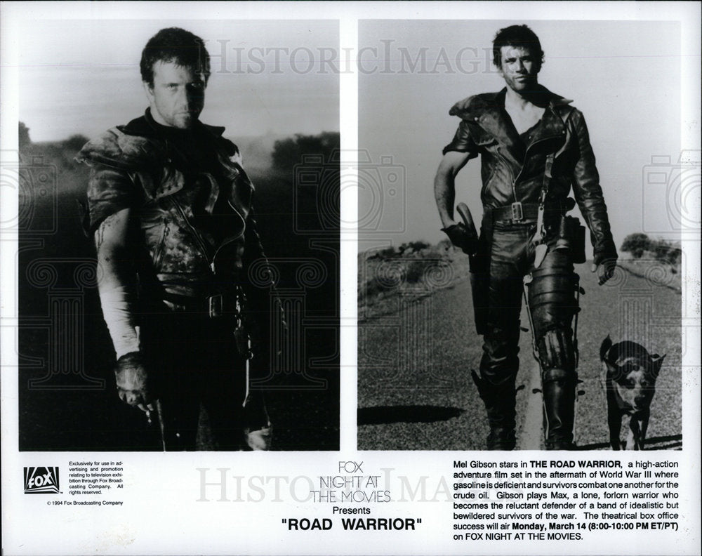 1994 Press Photo Mel Gibson  The Road Warrior - Historic Images