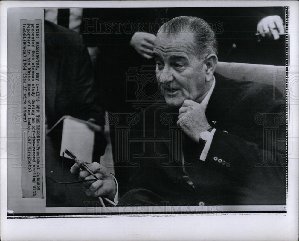 1964 Press Photo U.S. President Lyndon Johnson - Historic Images