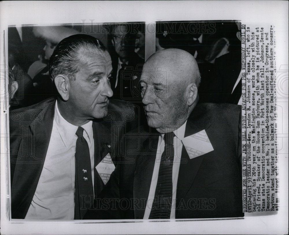 1957 Press Photo Sen Lyndon Johnson Wasington Worth - Historic Images