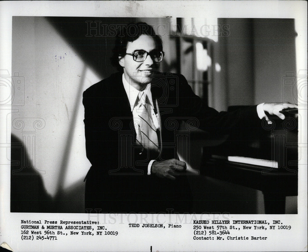 1981 Press Photo Tedd Joselson Pianist Musician  - Historic Images