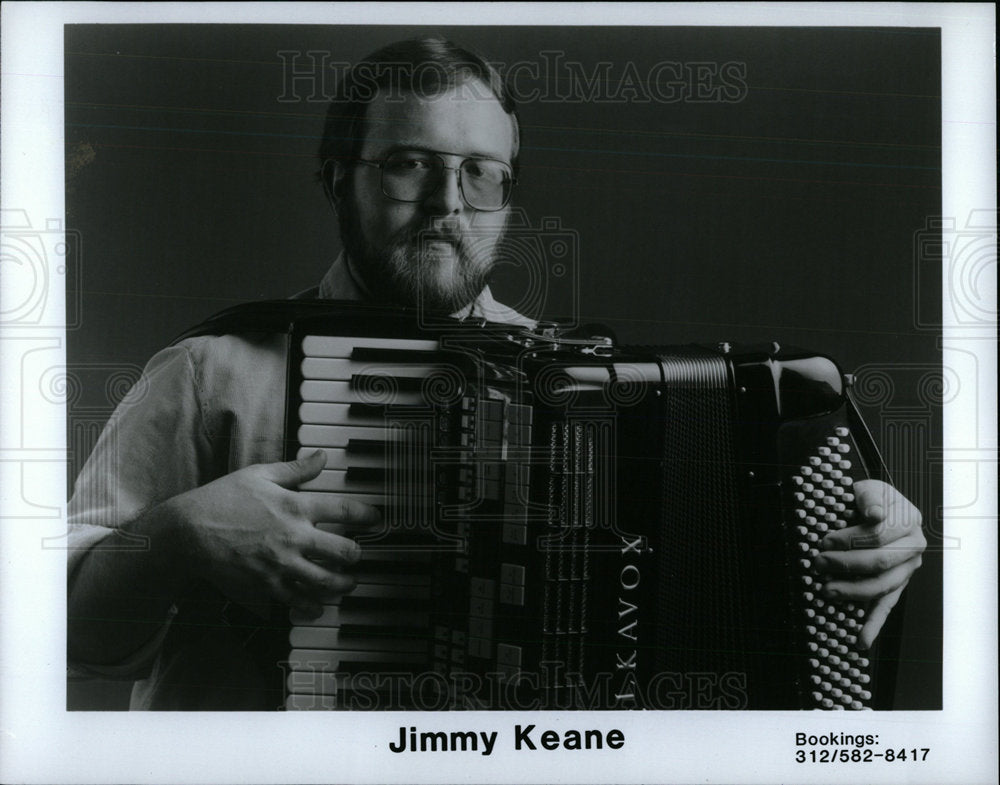 1990 Press Photo American Accordion Player Jimmy Keane - Historic Images