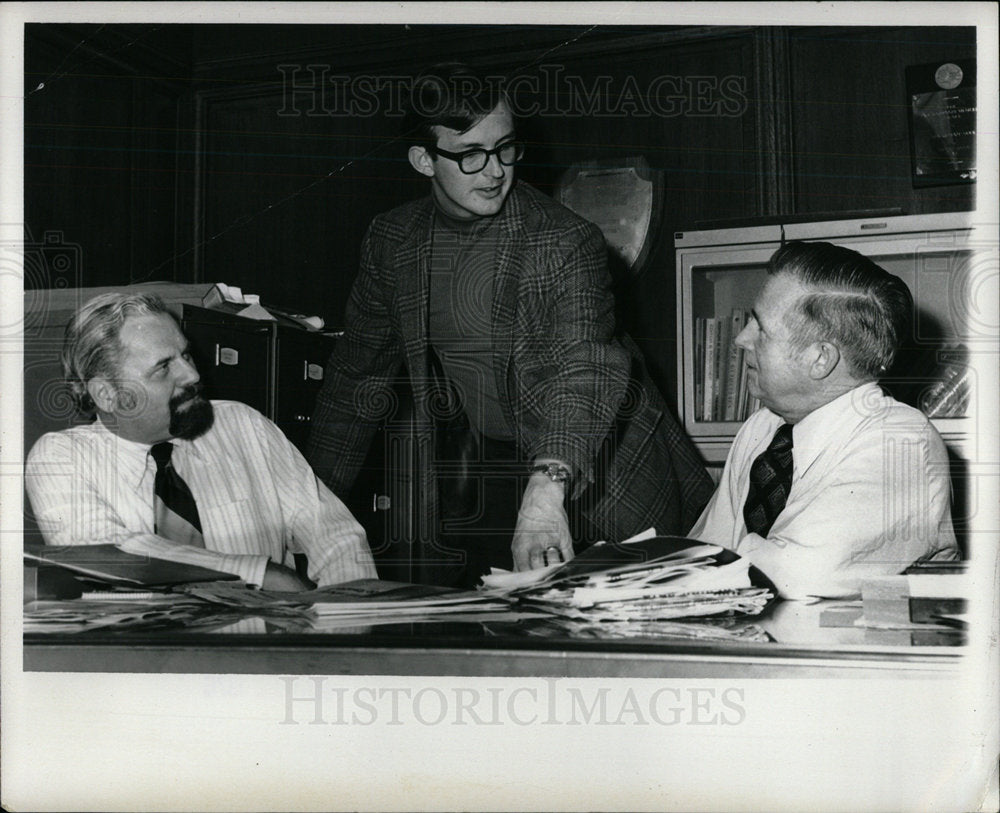 1975 Press Photo Doug Glazer, Steve Cain and Boyd Simmo - Historic Images