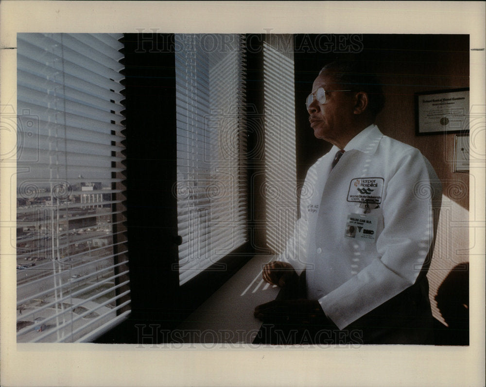 1993 Press Photo Dr Waldo Cain Urban League Harper oral - Historic Images