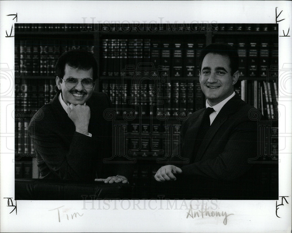 1989 Press Photo Anthony Kalvin Tim Attila Detroit Law - Historic Images