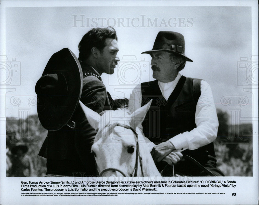 1990 Press Photo Jimmy Smits George Peck Gringo Old  - Historic Images