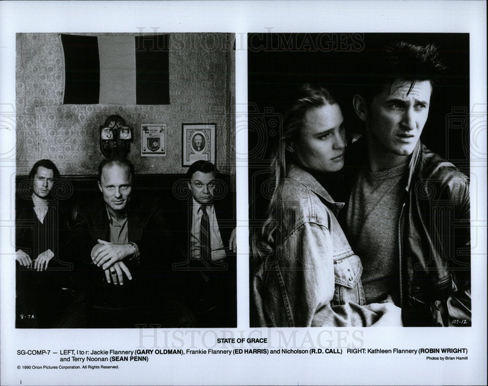 1990 Press Photo Jackie Flannery Gary Oldman Frankie RD - Historic Images