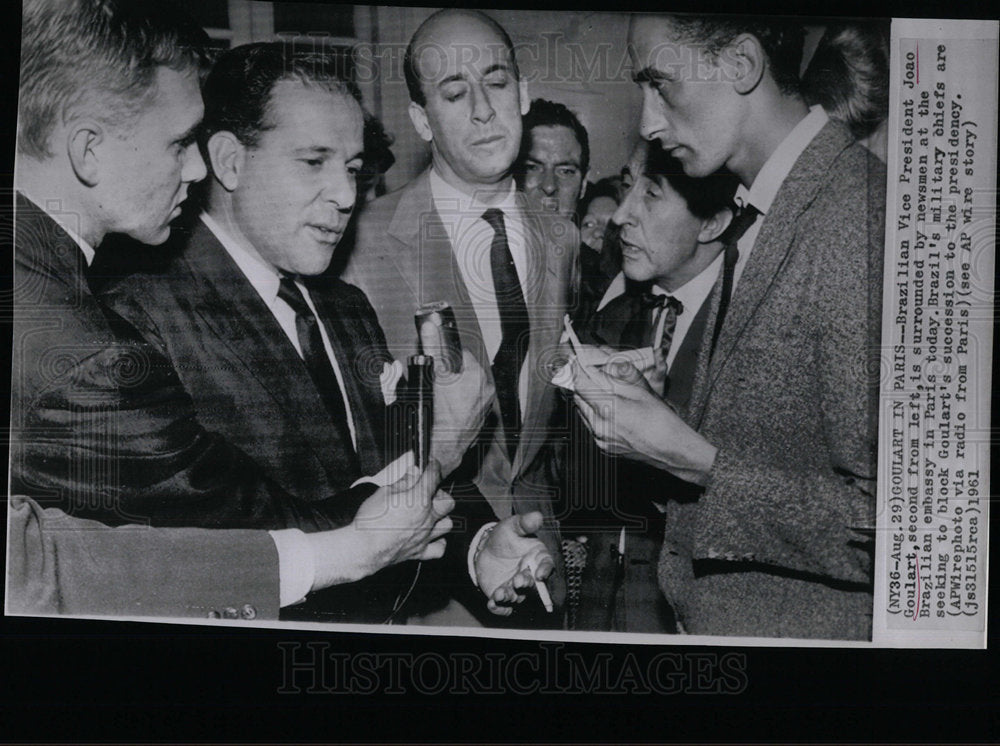 1961 Press Photo Brazilian Vice President Joao Goulart - Historic Images