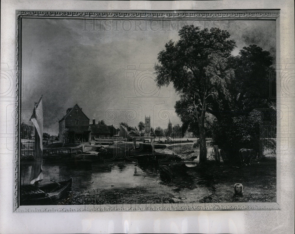 1946 Press Photo John Constable "De Dham Mill" painting - Historic Images