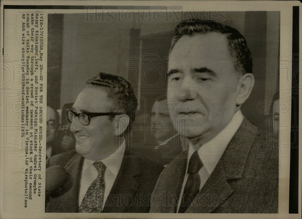 1975 Press Photo State Henry Kissinger Andrei Gromyko  - Historic Images