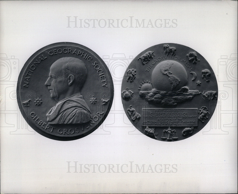 Press Photo Gilbert Grosventor geography medal editor  - Historic Images