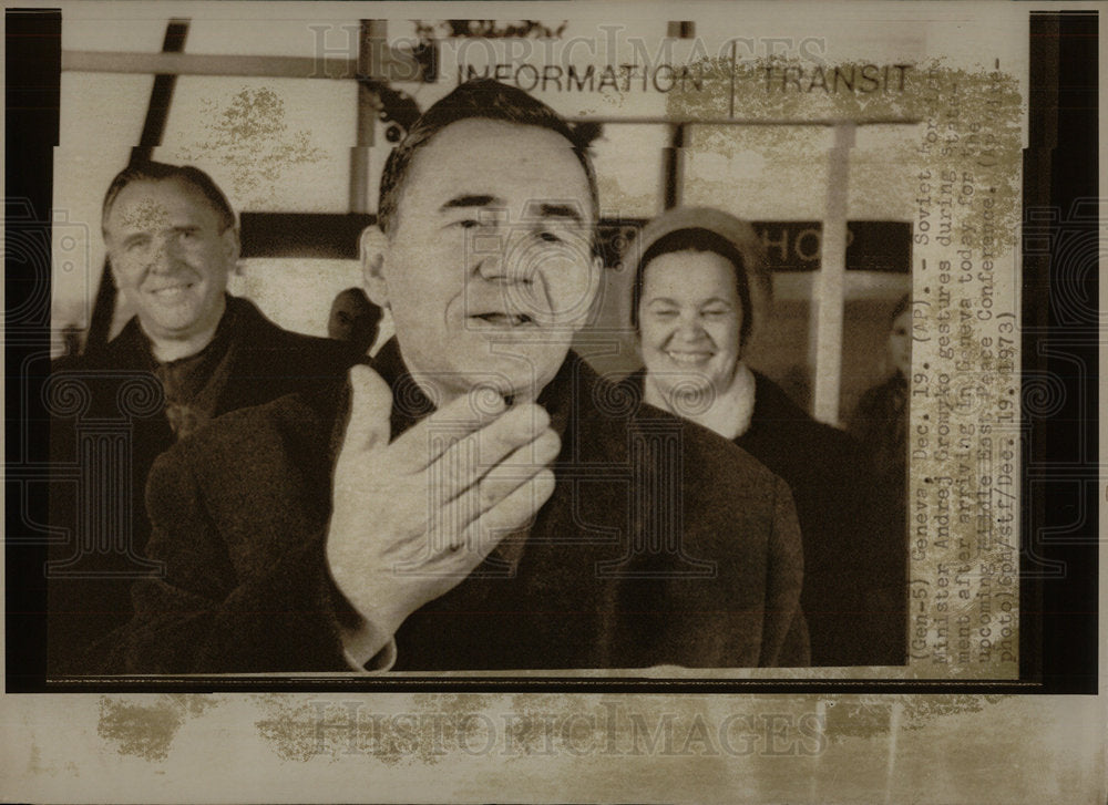 1973 Press Photo Andrej Gromyko Soviet Foreign Minister - Historic Images