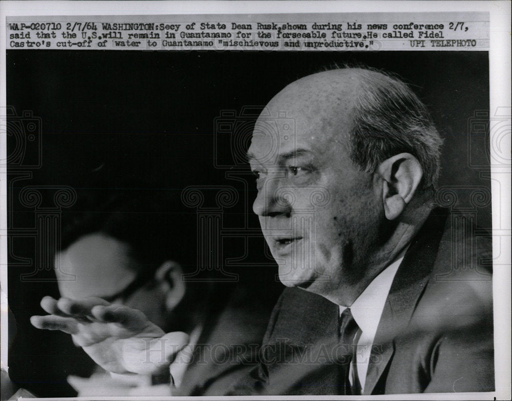 1964 Press Photo Guantanamo State Dean Rusk Secretary   - Historic Images