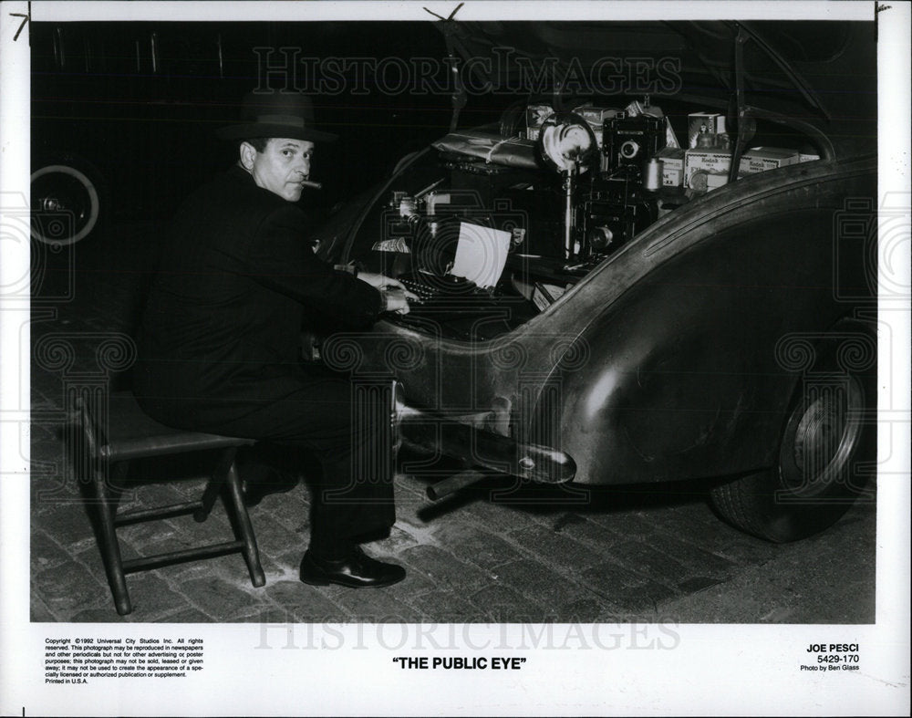 1992 Press Photo Joe Pesci Play "The Public Eye" - Historic Images