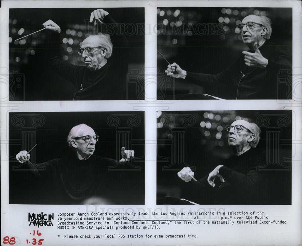 1976 Press Photo Composer Aaron Copland - Historic Images