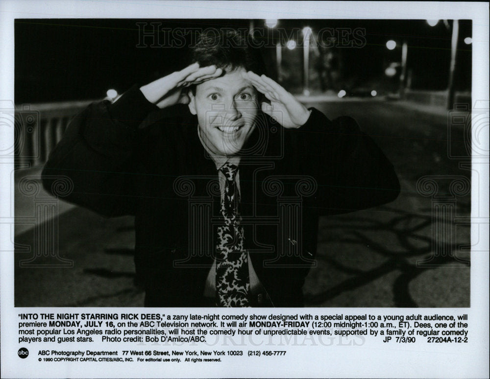 1990 Press Photo Actor Rick Dees - Historic Images